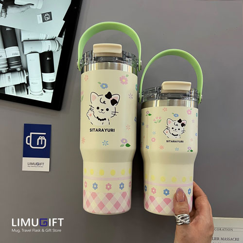 0217 تراول ماگ طرح دار دسته سیلیکونی سیتارا (Sitarayuri) - Image 6