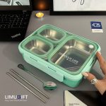 لانچ باکس واشردار داخل استیل سه خانه برند Laxson کد 0232