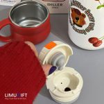 تراول ماگ درب لیوانی دیلر طرح تدی و گیلاس-Diller کد 0266 - Image 5