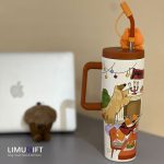 تراول ماگ فانتزی دیلر مدل تامبلر طرح پاپی (سگ کارتونی) 1200 میل-Diller کد 0258 - Image 3