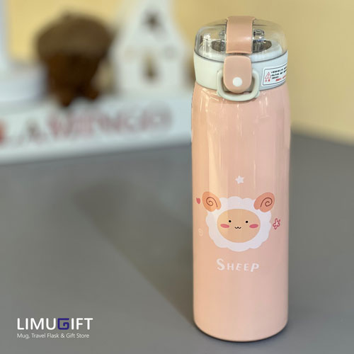 0262 تراول ماگ کودک نی دار طرح حیوانات - Image 2