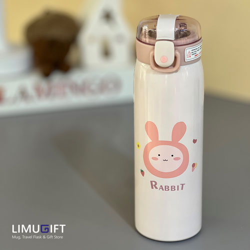 0262 تراول ماگ کودک نی دار طرح حیوانات - Image 3