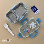 لانچ باکس داخل استیل دوقسمتی بچگانه کد 0253 - Image 7