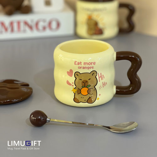 0264 ماگ سرامیکی طرح کاپی بارا - Image 5