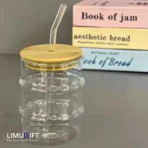 0305 ماگ اسموتی پیرکس درب چوبی