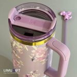 تراول ماگ استنلی گلدار با جعبه کادویی رنگ بنفش -Stanley کد 0283 - Image 6