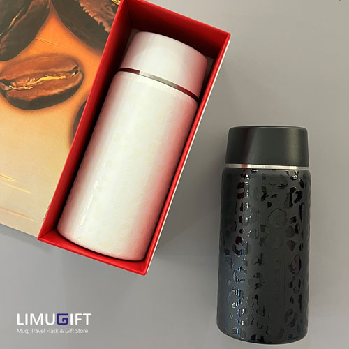 0298 فلاسک طرح پلنگی جعبه کادویی - Image 5