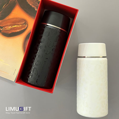 0298 فلاسک طرح پلنگی جعبه کادویی - Image 4