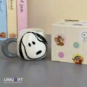 0314 ماگ دیزنی طرح اسنوپی دسته طوسی