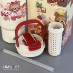 تراول ماگ دیلر طرح تِدی (خرس فانتزی) دسته‌دار دوحالته با صافی دتاکس 920 میل-  DillerJam Bearکد 0352 - Image 2