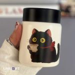 تراول ماگ (مینی فلاسک) برند دیلر فانتزی 150 میل گربه مشکی -Diller- کد 0329 - Image 2