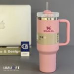 تراول ماگ استنلی Stanley Quencher مدل تامبلر رنگ صورتی روشن 40oz- کد 0393