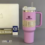 تراول ماگ استنلی Stanley Quencher مدل تامبلر رنگ  صورتیِ یاسی 40oz- کد 0394