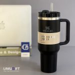 تراول ماگ استنلی Stanley Quencher مدل تامبلر رنگ مشکی 40oz-  کد 0388