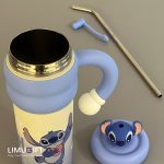 تراول ماگ استیچ و آنجل طرح تامبلر برند دیزنی اورجینال (Stitch Disney) کد 0417 - Image 9