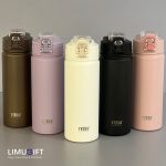 قمقمه استیل تایسو مینیمال نی دار 600 میل با بدنه مات (Tyeso)- کد 0404