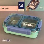 ظرف غذا استیل واشردار دو خانه Smile کد 0435 - Image 3