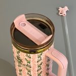 ماگ استنلی گلدار کلاسیک جعبه کادویی 40oz صورتی (Stanley) کد 0566 - تصویر 4