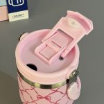 تراول ماگ فانتزی دوحالته دسته دار گل و پاپیون 600 میل کد 0572 - تصویر 6