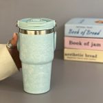 تراول ماگ فانتزی دوحالته دسته دار گل و پاپیون 600 میل کد 0572 - تصویر 3