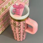 ماگ استنلی مینی گلدار کلاسیک صورتی 14oz جعبه کادویی (Stanley) کد 0554 - تصویر 4