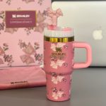 ماگ استنلی مینی طرح پاپیون صورتی 14oz جعبه کادویی (Stanley) کد 0556
