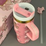 ماگ استنلی مینی طرح پاپیون صورتی 14oz جعبه کادویی (Stanley) کد 0556 - تصویر 5