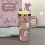 ماگ استنلی مینی گلدار بنفش 14oz جعبه کادویی (Stanley) کد 0555