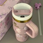 ماگ استنلی مینی گلدار بنفش 14oz جعبه کادویی (Stanley) کد 0555 - تصویر 5